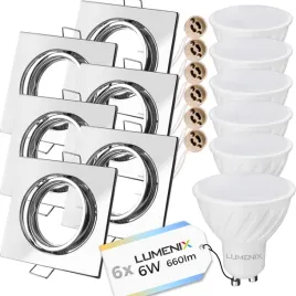 zestaw-6x-led-6w-oprawa-halogen-chrom-kwadrat