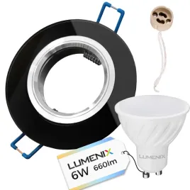 zestaw-oprawa-okragla-szklana-czarna-lustrzana-zarowka-gu10-led-6w