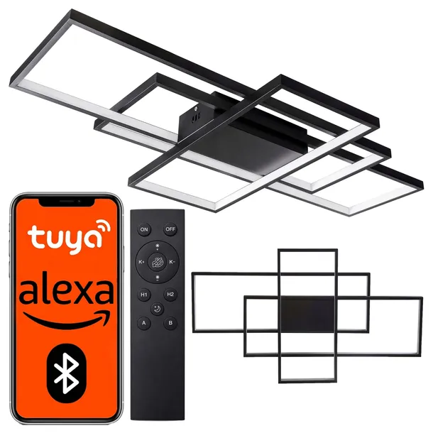 Lampa Sufitowa LED LOFT 178W 15130lm Ściemniacz Tuya Smart Aplikacja Pilot