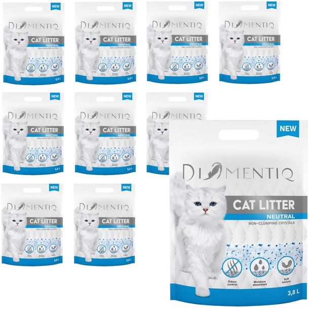 Żwirek silikonowy dla kota niezbrylający się Neutralny DIAMENTIQ 10x3,8L