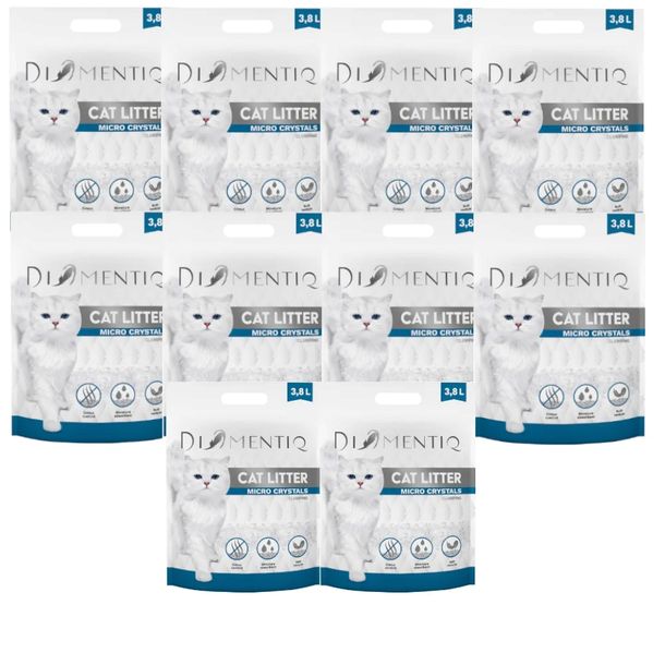 Żwirek silikonowy dla kota Micro crystals zbrylający 10x3,8L DIAMENTIQ