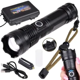 mocna-latarka-led-akumulatorowa-usb-wodoodporna-sp0799