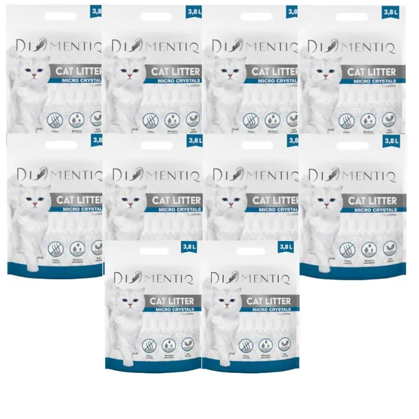 DIAMENTIQ Żwirek Micro Crystals Silikonowy, Zbrylający się dla kota - 3,8l