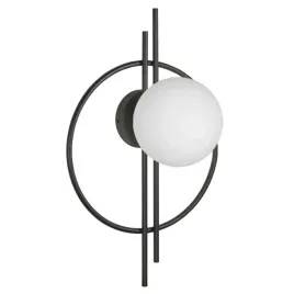 lampa-scienna-kinkiet-czarny-z-bialym-kloszem-black
