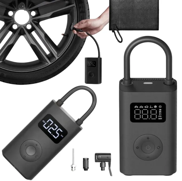 POMPKA ELEKTRYCZNA XIAOMI WENTYL ROWEROWY DV PRZENOŚNA DO HULAJNOGI ROWERU