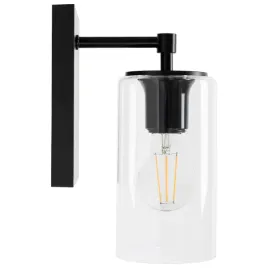 lampa-scienna-kinkiet-czarny-przezroczysty-klosz