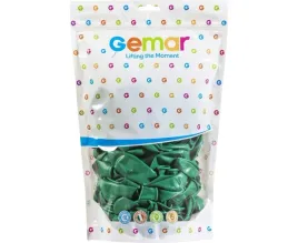 balony-pastelowe-lateksowe-ciemno-zielone-gemar-19-48-cm-25-szt