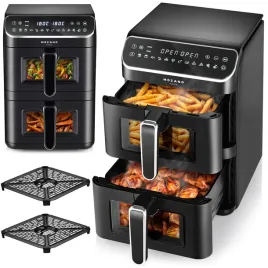 frytkownica-beztluszczowa-dwukomorowa-pionowa-11l-air-fryer-2800w-12-trybow