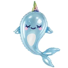 balon-foliowy-blekitny-narwal-34-87-cm-party-deco-pack