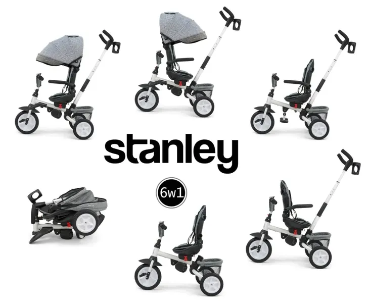 rowerek-trojkolowy-stanley-rubber-grey-stan-nowy-wiek-dziecka-3-lata