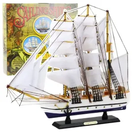 model-kolekcjonerski-dekoracyjny-statek-zaglowiec-fregata-bialy-49x43cm