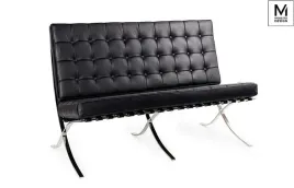 modesto-sofa-dwuosobowa-barcelon-czarna-ekoskora-stal-polerowana-kh1501