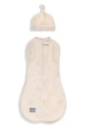 sleepee-otulacz-niemowlecy-second-step-z-czapeczka-animals-cream-65-9-kg
