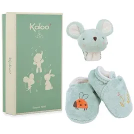 kaloo-zestaw-prezentowy-niemowlaka-2w1-myszka-grzechotka-na-raczke-buciki