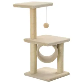 drapak-dla-kota-bezowy-30-x-30-x-65-cm-z-pileczka-i-platformami