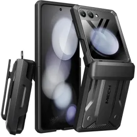 tongate-pancerne-etui-do-samsung-galaxy-z-flip-5-folia-ekran-klips-czarne