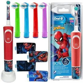 szczoteczka-elektryczna-dla-dzieci-oral-b-vitality-spiderman-dodatki