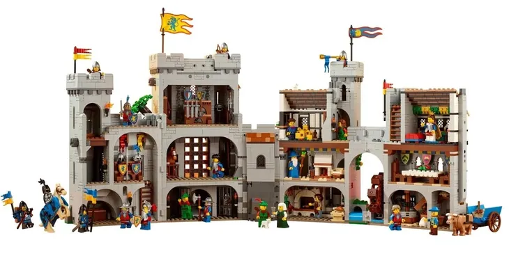 Klocki Konstrukcyjne Zamek rycerzy herbu Lew Jak Lego