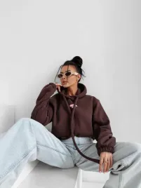 bluza-damska-z-kapturem-olavoga-frost-layer-brazowa