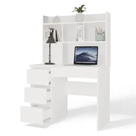 biurko-z-regalem-nadstawka-polkami-lewe-4-szuflady-4-polki-wysuwana-polka