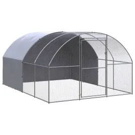 klatka-ogrodowa-dla-kur-stal-galwanizowana-3x4x2m-srebrna