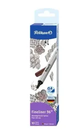 cienkopis-fineliner-96-04mm-brazowy-10szt