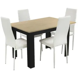 zestaw-stol-120x80-blat-jasny-dab-sonoma-nogi-czarne-4-biale-krzesla-nicea