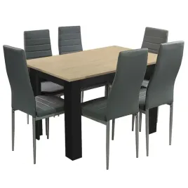 zestaw-stol-120x80-blat-jasny-dab-sonoma-nogi-czarne-6-szarych-krzesel-nice