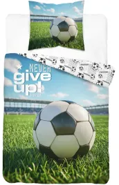 posciel-mlodziezowa-140x200-biala-z-pilka-nozna-never-give-up-dream