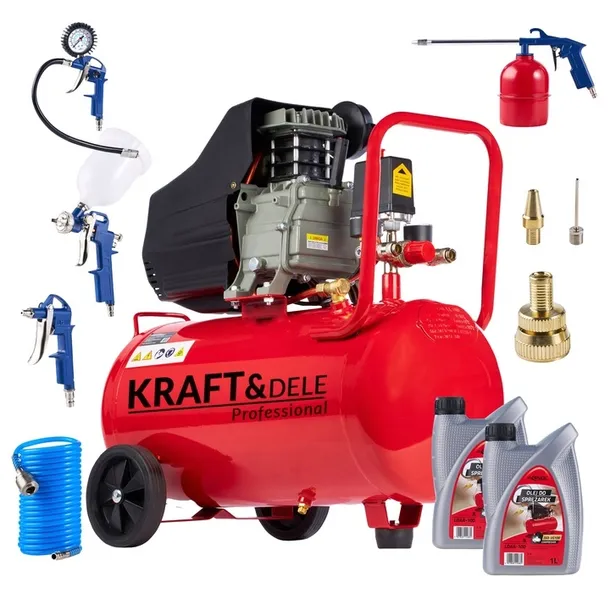 kompresor-olejowy-sprezarka-50l-9-bar-gratis-zestaw-8w1-2x-olej-1l-stan-nowy-marka-kraftanddele