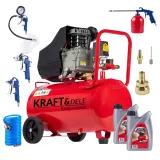 kompresor-olejowy-sprezarka-50l-9-bar-gratis-zestaw-8w1-2x-olej-1l-stan-nowy-marka-kraftanddele