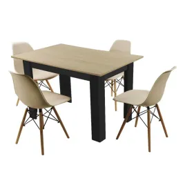 zestaw-stol-120x80-blat-jasny-dab-sonoma-nogi-czarne-4-bezowe-krzesla-milan