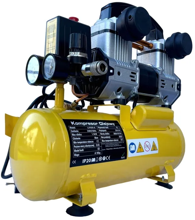kompresor-olejowy-6l-sprezarka-powietrza-cichy-z2-stan-nowy