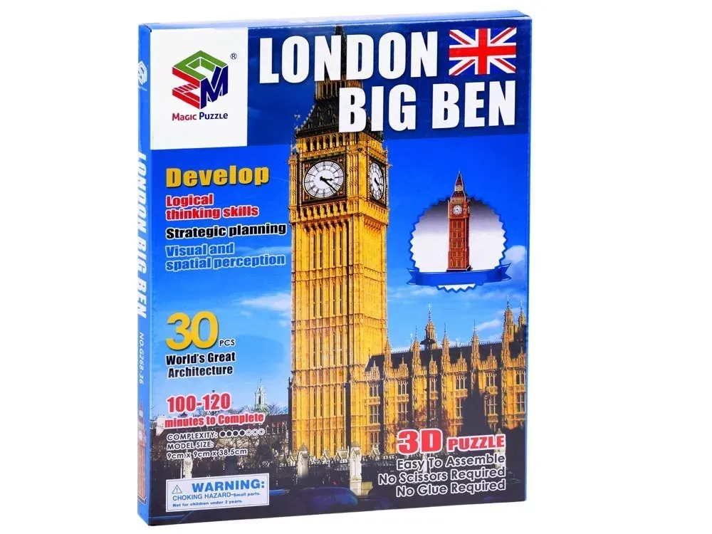 puzzle-3d-30-elementow-londyn-big-ben-za3802