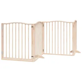 bramka-dla-psa-drewniana-80-x-90-cm-dlugosc-320-cm-kolor-surowy