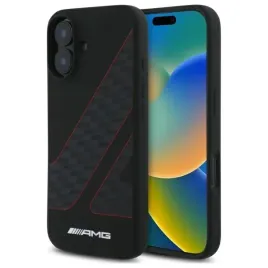amg-amhmp16s2scfr-iphone-16-61-czarny-black-hardcase-checkered-flag-patte