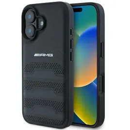 amg-amhcp16sgsebk-iphone-16-6-1-czarny-black-hardcase-leather-debossed-lin