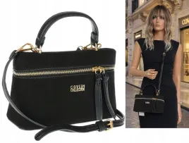 torebka-damska-zamszowa-kuferek-listonoszka-mala-na-ramie-cc905-czarna