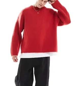 weekday-delina-sweter-red-l-stan-nowy