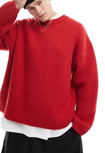 weekday-delina-sweter-red-l