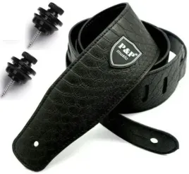 skorzany-pas-do-gitary-2-x-zaczep-strap-lock-pasek-gitarowy-czarny