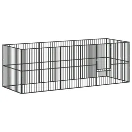 klatka-dla-psa-ze-stala-galwanizowana-czarna-300x100x100-cm