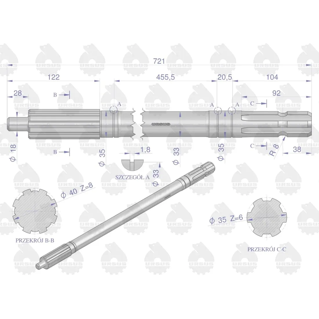 walek-przekaznika-c-330-oryginal-ursus