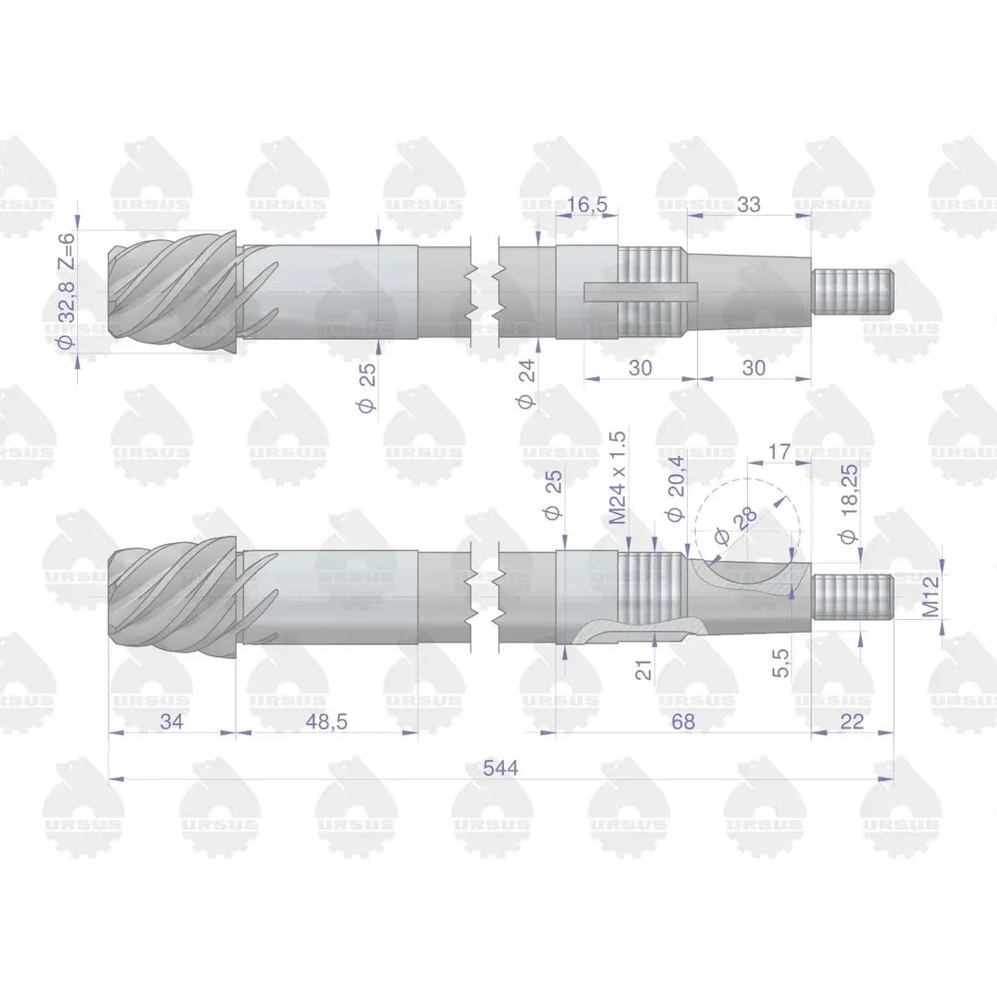 walek-kierowniczy-c-330-oryginal-ursus