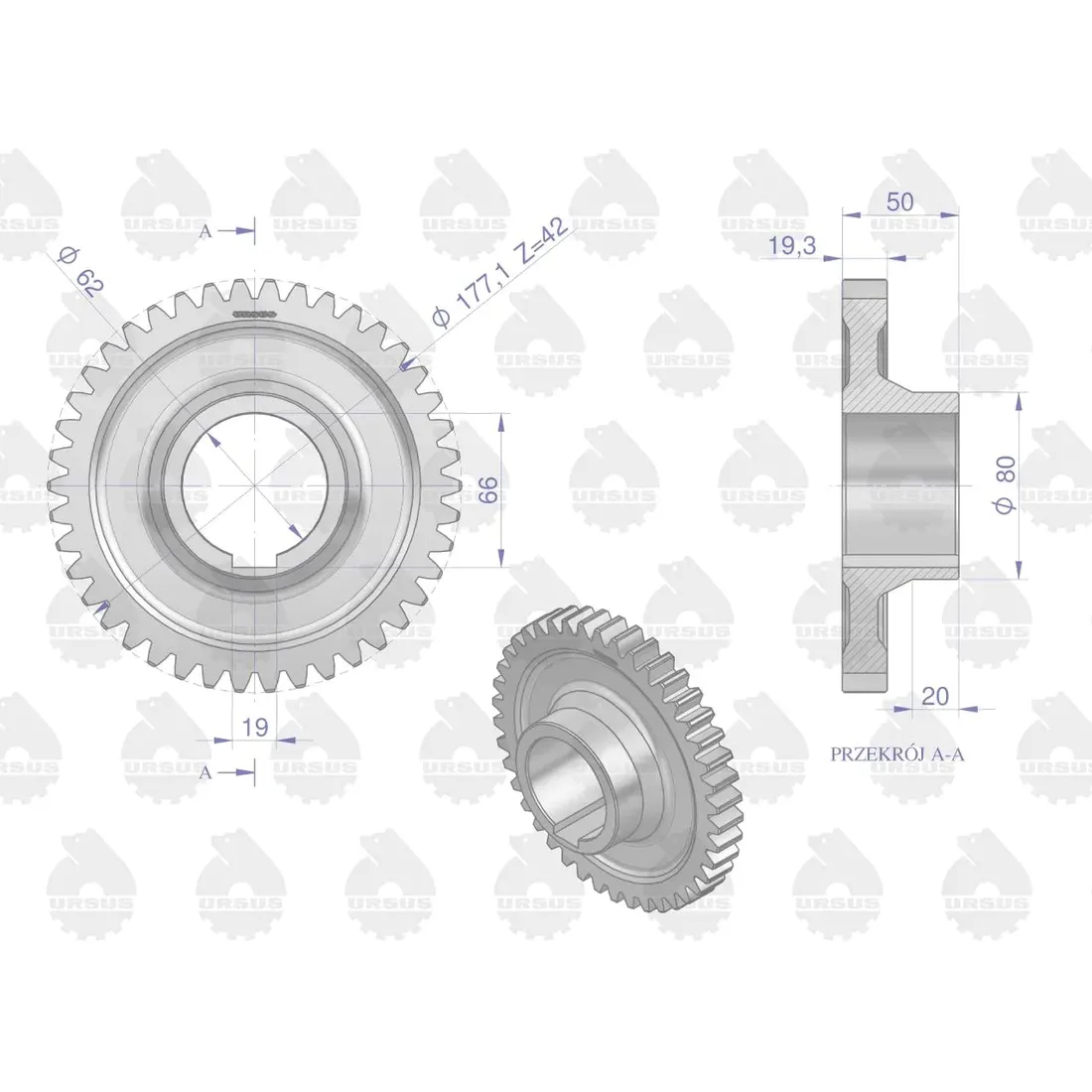 kolo-iv-biegu-c-360-oryginal-ursus