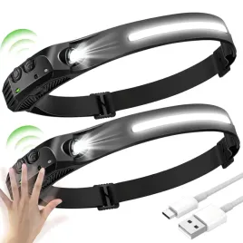 zestaw-2-czolowych-latarek-350-lumenow-cob-230-czujnik-ipx4-z-5-trybami