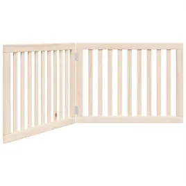 bramka-dla-psa-skladana-2-panele-160-cm-drewno-topolowe