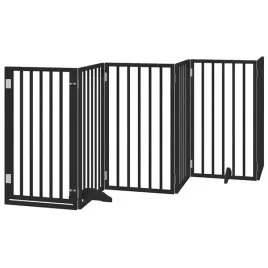 bramka-ograniczajaca-dla-psa-czarna-300-x-90-cm-drewno-topolowe