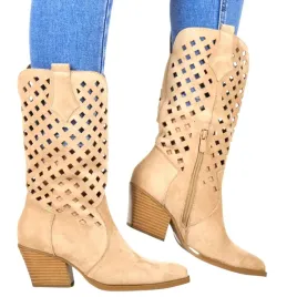 kowbojki-azurowe-kozaki-przed-kolano-seastar-605p-bezowe-zamszowe