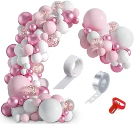 girlanda-balonowa-bialo-rozowa-chrzest-roczek-girlanda-balony-baby-shower